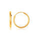 10k Yellow Gold Polished Endless Hoop Earrings (5/8 inch Diameter) Earrings Angelucci Jewelry   