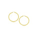 10k Yellow Gold Polished Hoop Earrings (15 mm) Earrings Angelucci Jewelry   