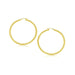 10k Yellow Gold Polished Hoop Earrings (25 mm) Earrings Angelucci Jewelry   