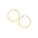 10k Yellow Gold Polished Hoop Earrings (40 mm) Earrings Angelucci Jewelry   
