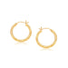 14k Yellow Gold 25mm Diameter Hoop Earring with Diamond-Cut Finish Earrings Angelucci Jewelry   