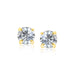 14k Yellow Gold 8.0mm Round CZ Stud Earrings Earrings Angelucci Jewelry   