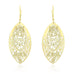 14k Yellow Gold Butterfly Filigree Design Marquis Earrings Earrings Angelucci Jewelry   