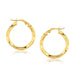 14k Yellow Gold Classic Twist Hoop Earrings (7/8 inch Diameter) Earrings Angelucci Jewelry   