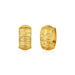14k Yellow Gold Diamond Cut Hoop Design Earrings Earrings Angelucci Jewelry   
