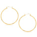 14k Yellow Gold Fancy Diamond Cut Extra Large Hoop Earrings (45mm Diameter) Earrings Angelucci Jewelry   