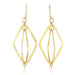 14k Yellow Gold Flat Open Diamond Interlaced Style Drop Earrings Earrings Angelucci Jewelry   