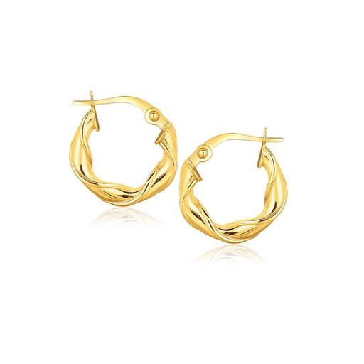 14k Yellow Gold Hoop Earrings (5/8 inch) Earrings Angelucci Jewelry   