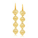 14k Yellow Gold Leaf Like Chain Dangling Earrings Earrings Angelucci Jewelry   