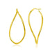 14k Yellow Gold Oval Twisted Hoop Earrings Earrings Angelucci Jewelry   