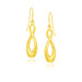 14k Yellow Gold Polished Earrings in Infinity Design Earrings Angelucci Jewelry   