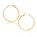 14k Yellow Gold Polished Hoop Earrings (25 mm) Earrings Angelucci Jewelry   