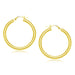 14k Yellow Gold Polished Hoop Earrings (40 mm) Earrings Angelucci Jewelry   