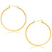 14k Yellow Gold Polished Hoop Earrings (40mm) Earrings Angelucci Jewelry   