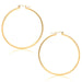 14k Yellow Gold Polished Hoop Earrings (45 mm) Earrings Angelucci Jewelry   