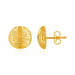 14k Yellow Gold Post Earrings with Diamond Cut Line Pattern Earrings Angelucci Jewelry   
