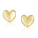 14k Yellow Gold Puffed Heart Shape Shiny Earrings Earrings Angelucci Jewelry   