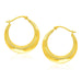 14k Yellow Gold Round Rope Texture Hoop Earrings Earrings Angelucci Jewelry   