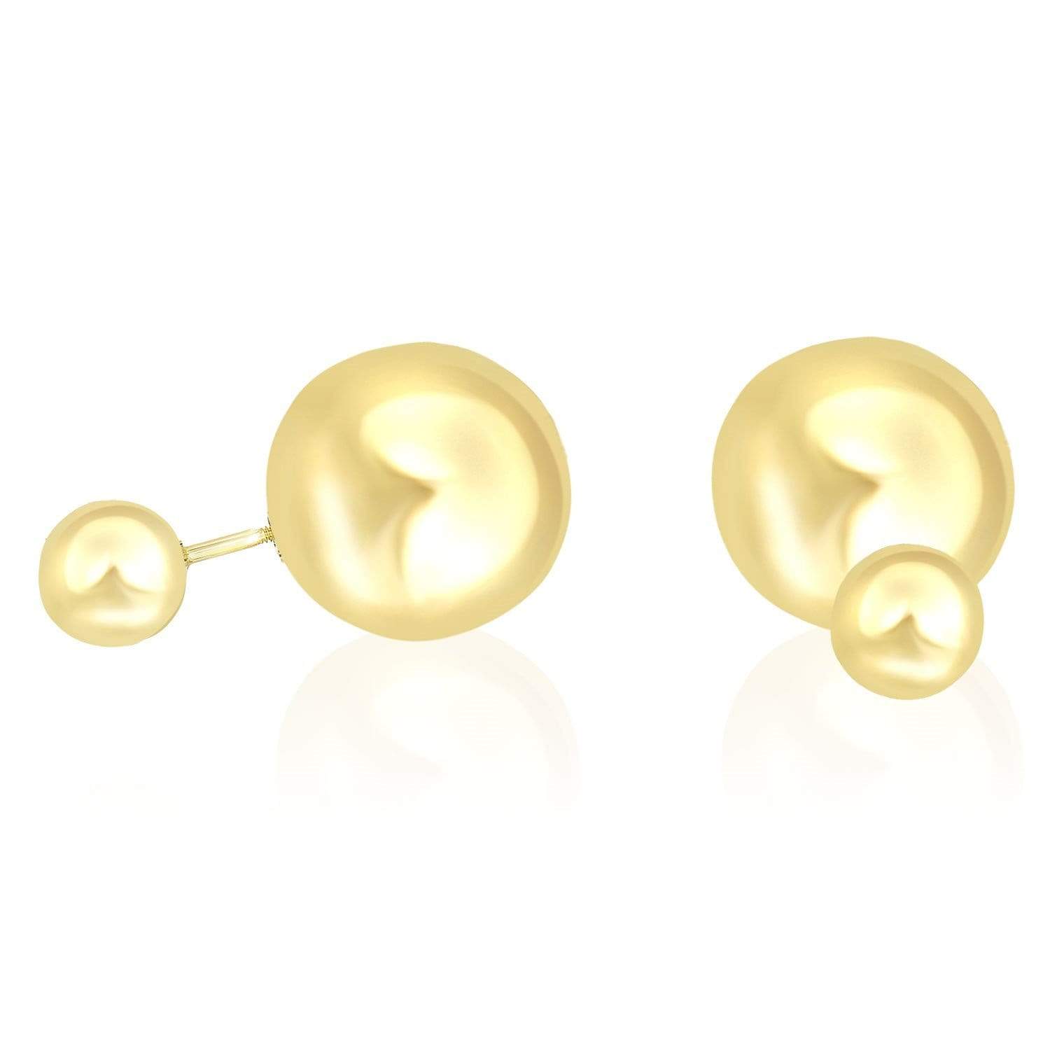 Double sided earrings 2024 14k gold