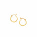 14k Yellow Gold Slender Hoop Earring with Diamond-Cut Finish (15mm Diameter) Earrings Angelucci Jewelry   