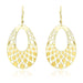 14k Yellow Gold Teardrop Filigree Design Graduated Open Teardrop Earrings Earrings Angelucci Jewelry   