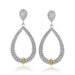 18k Yellow Gold & Sterling Silver Diamond Accented Graduated Popcorn Earrings Earrings Angelucci Jewelry   