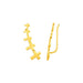 Climber Earrings with Crosses in 14k Yellow Gold Earrings Angelucci Jewelry   