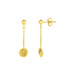 Post Earrings with Love Knot Drops in 14k Yellow Gold Earrings Angelucci Jewelry   