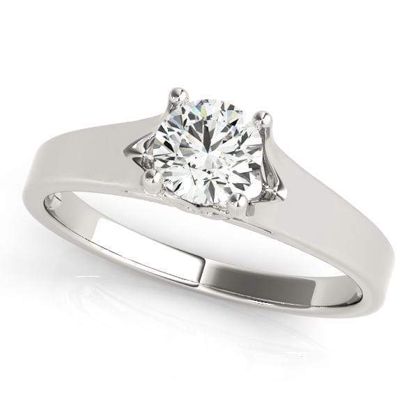 Shop Online for 6 Prong Setting Round Diamond Plain Engagement Ring at  Diamondsfactory.co.