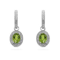 Thumbnail for Peridot Dangles in White Gold Fine Jewelry JGI   