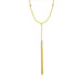 14k Two-Tone Yellow and White Gold Ball and Tassel Necklace Necklaces Angelucci Jewelry   