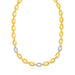 14k Yellow Gold and Diamond Oval Link Necklace (1/3 cttw) Necklaces Angelucci Jewelry   