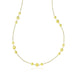 14k Yellow Gold Chain Necklace with Round 3-Cluster Satin Stations Necklaces Angelucci Jewelry   