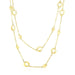 14k Yellow Gold Disc and Open Circle Stationed 2-Strand Chain Necklace Necklaces Angelucci Jewelry   