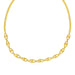 Braided Chain Necklace with Polished Bead Accents in 14k Yellow Gold Necklaces Angelucci Jewelry   