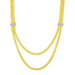 Two Strand Woven Rope Necklace with Diamond Accents in 14k Yellow Gold Necklaces Angelucci Jewelry   