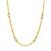 14k Two-Tone Yellow and White Gold Gourmette Necklace with Links Necklaces Angelucci Jewelry   