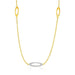 14k Yellow Gold and Diamond Necklace with Oval Stations Necklaces Angelucci Jewelry   