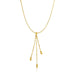 14k Yellow Gold Necklace with Chain and Textured Ball Dangle Necklaces Angelucci Jewelry   