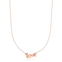 Thumbnail for 14k Rose Gold Script LOVE Necklace Necklaces Angelucci Jewelry   