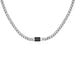Sterling Silver Black Sapphire Embellished Weave Necklace Necklaces Angelucci Jewelry   