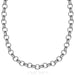 Sterling Silver Rhodium Plated Classic Rolo Chain Necklace Necklaces Angelucci Jewelry   