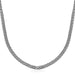 Sterling Silver Rhodium Plated Popcorn Style Necklace Necklaces Angelucci Jewelry   