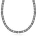 Sterling Silver Byzantine Chain Necklace with Rhodium Plating Necklaces Angelucci Jewelry   