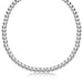 Sterling Silver Rhodium Plated Necklace with a Polished Bead Style (8mm) Necklaces Angelucci Jewelry   
