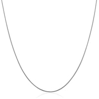 Thumbnail for Sterling Silver Round Omega Style Chain Necklace with Rhodium Plating (1.25mm) Necklaces Angelucci Jewelry   