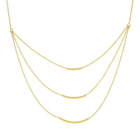 Thumbnail for Three Layer Chain Necklace in 14k Yellow Gold Necklaces Angelucci Jewelry   
