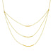 Three Layer Chain Necklace in 14k Yellow Gold Necklaces Angelucci Jewelry   
