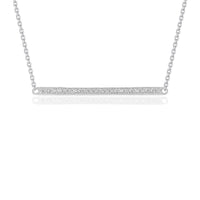 Thumbnail for Diamond Bar Pendant in 14k White Gold (1/4 cttw) Necklaces Angelucci Jewelry   