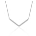 Diamond Chevron Pendant in 14k White Gold (1/3 cttw) Necklaces Angelucci Jewelry   